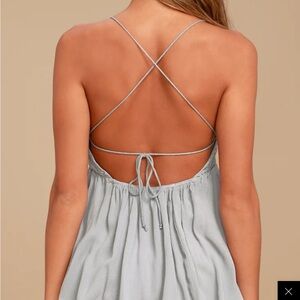 Lulus Absolute Adoration Light Grey Embroidered Top - Size XS